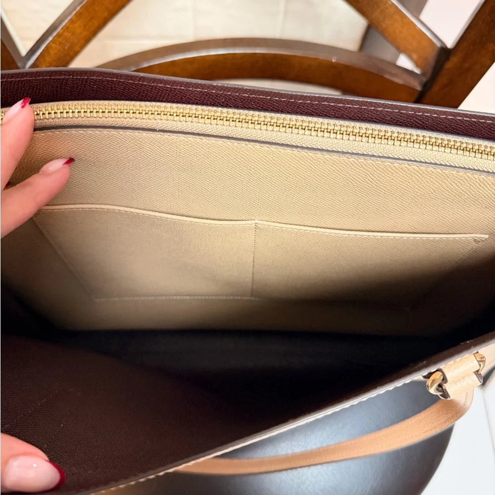Coach Cream Leather Tote Bag